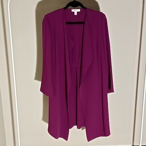 Nine West Purple Cover-up Ptp 20" L 37"